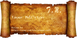 Tauer Márton névjegykártya