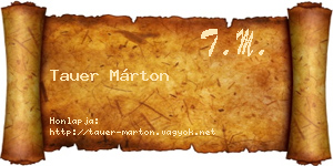 Tauer Márton névjegykártya
